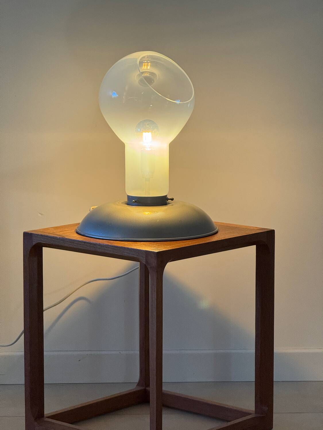 Vintage Italian lamp made of Murano glass.
