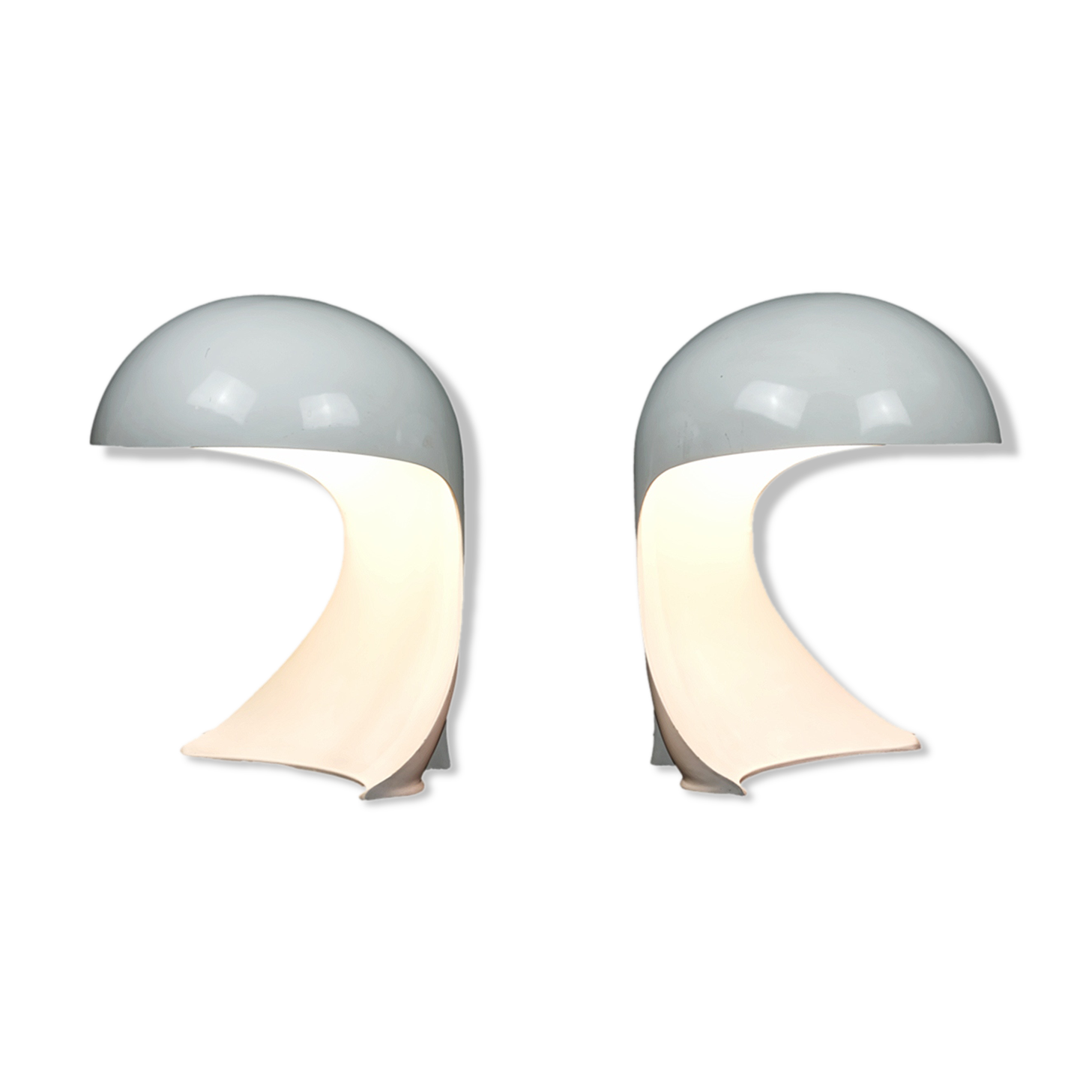 Pair of lamps Dania Artemide Dario Tognon Italy 1969