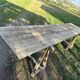 Farm table guinguette and wooden trestles