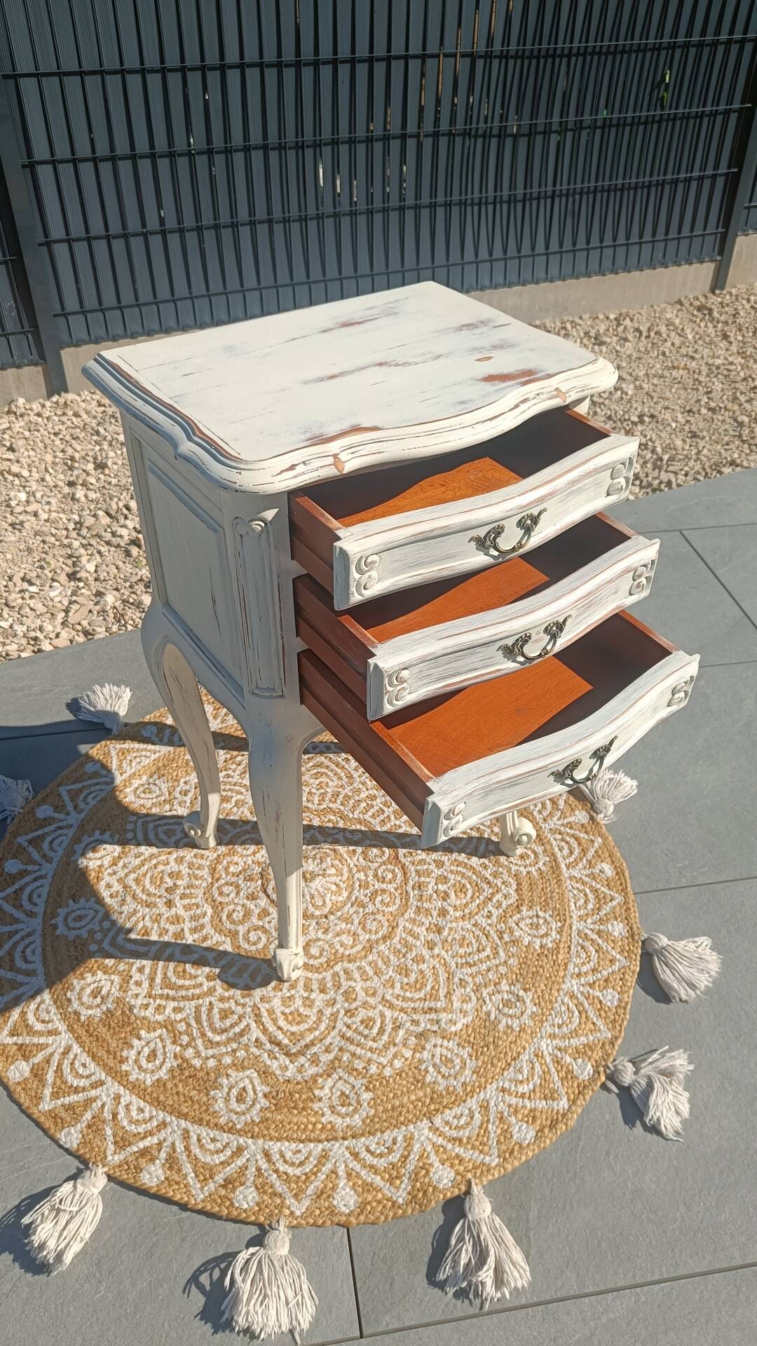 Louis XV bedside table with patina
