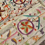 Kilim Suzani rug with multicolored embroidered patterns – 240x170 cm