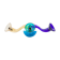 Murano wall multi colored sconce "Orni Halloween" by Ve-Art
