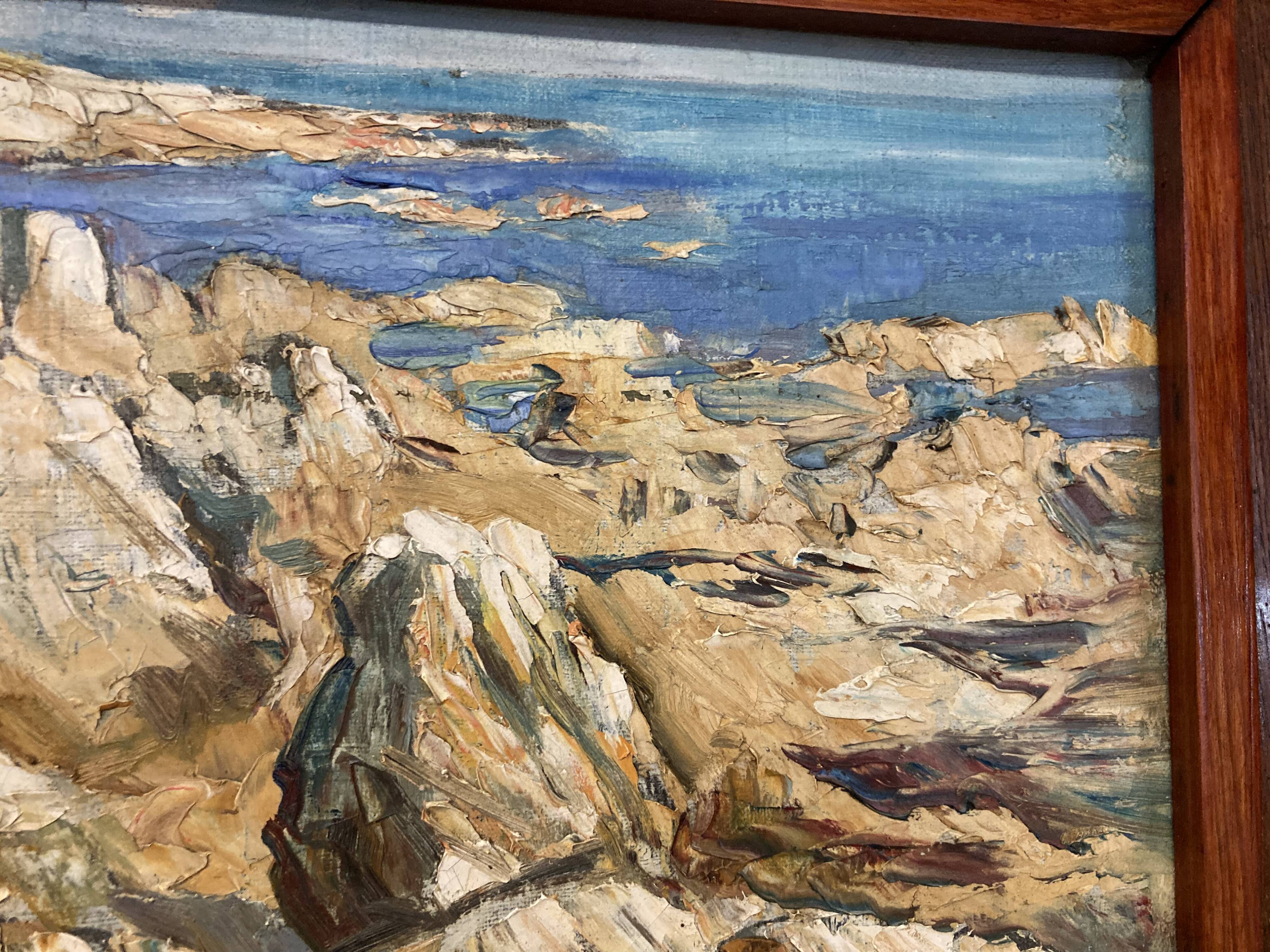 René LE FORESTIER (1903-1972), Rochelaise Coast, oil on canvas framed