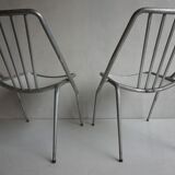 Italian Aluminum Garden Chairs from Industrie Conti Cornuda, 1940s, Set of 2