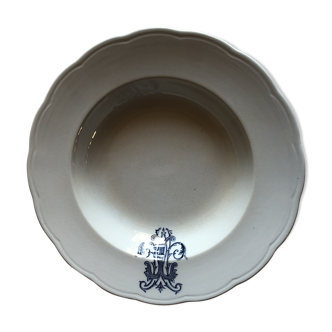 Monogrammed hollow dish