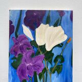 Painting, oil on canvas flowers