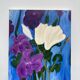 Tableau, huile sur toile fleurs