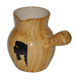 Ceramic pourer Vallauris wood decoration