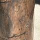 Table d'appoint en bois pétrifié brune H46 D29 - 3338
