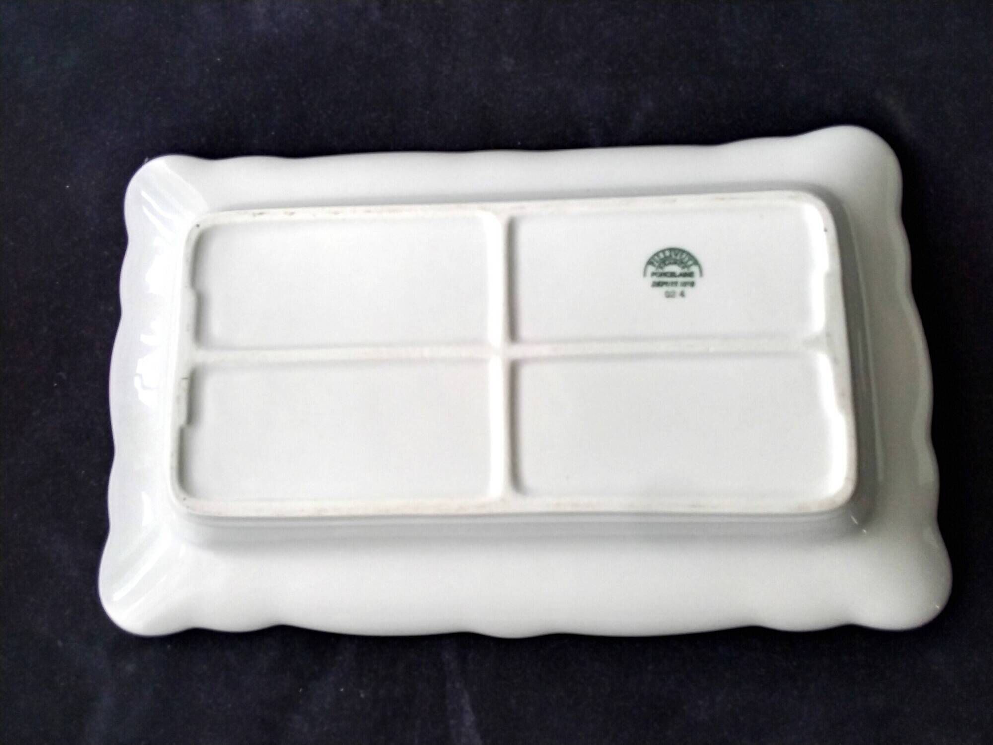 Pillivuyt white porcelain asparagus dish