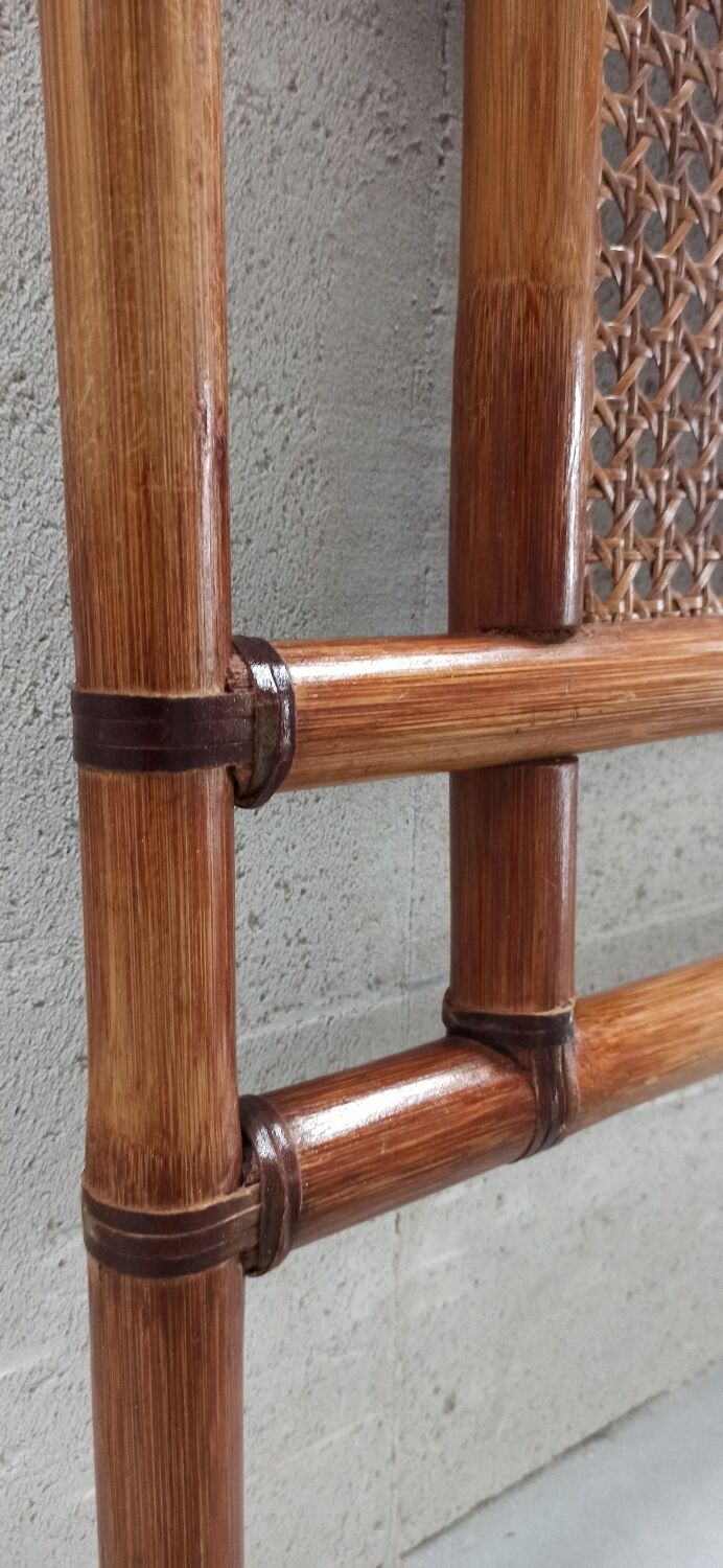 Traditional bamboo and cane headboard, 70's