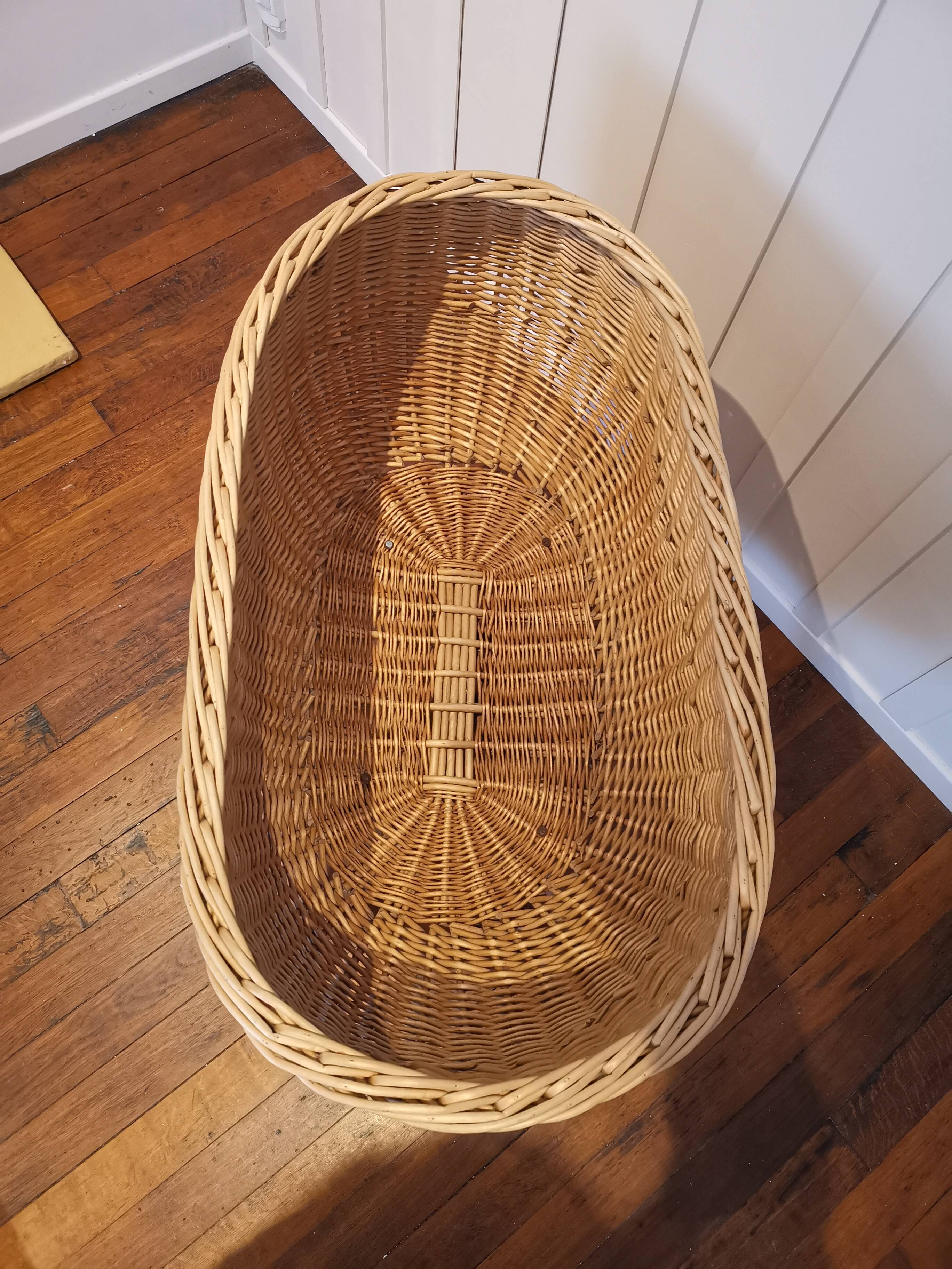 Vintage wicker cradle