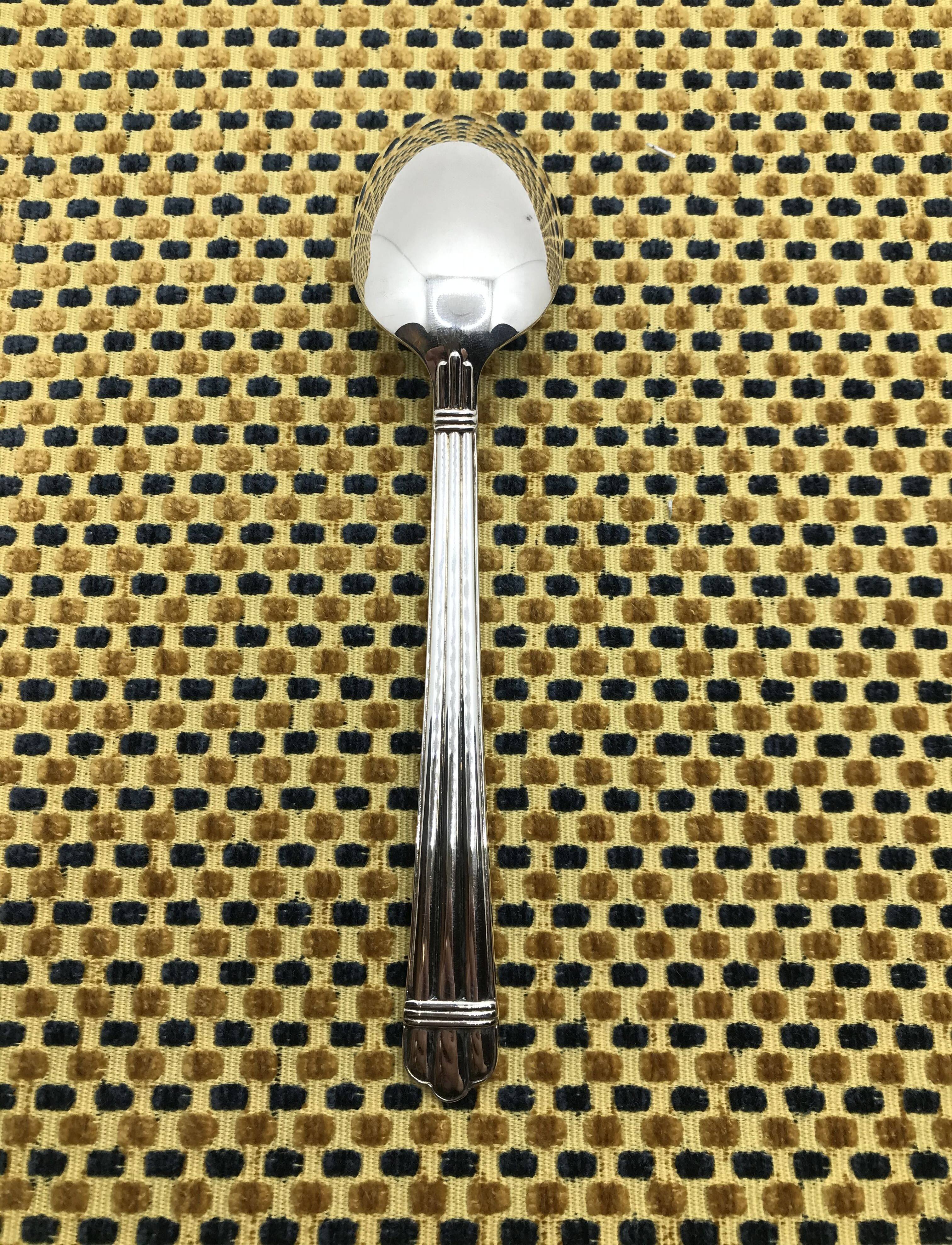 Silver-plated dessert spoon from Christofle, Aria model