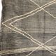 Moroccan Berber carpet Kilim Zanafi black and white 3,36X2.10m