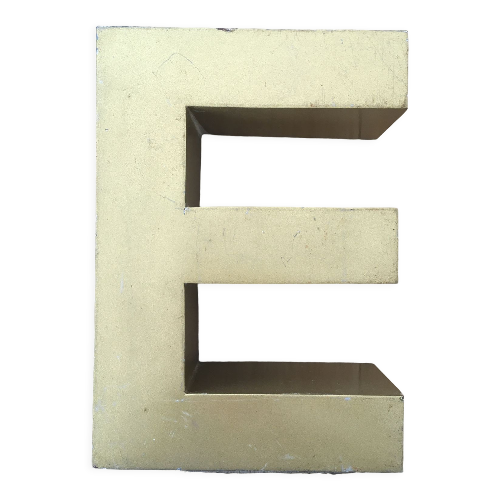 Golden vintage sign letter E