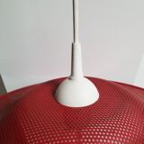 Red perforated hanging