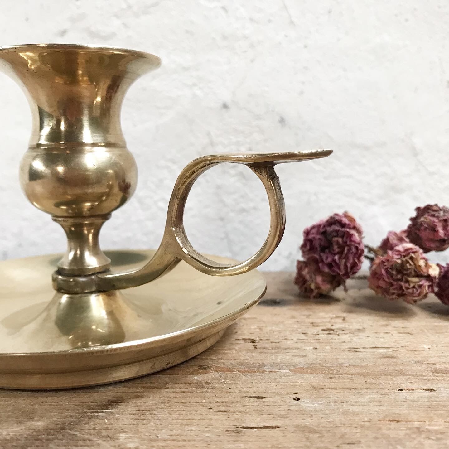 Brass cellar rat candle holder