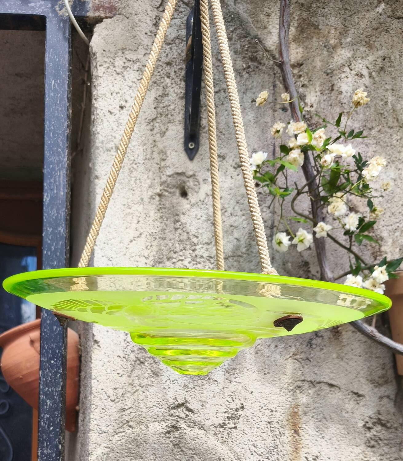 Art Deco ceiling light by A. Delatte in Ouraline