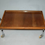 Antique chrome serving table, Thonet, Jindřich Halabala