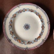 6 old English dessert plates, Wedgwood Bone, Australian model, early 20th century