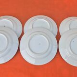 6 antique porcelain soup plates P.N France