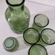 Carafe and matching tumblers in molded glass