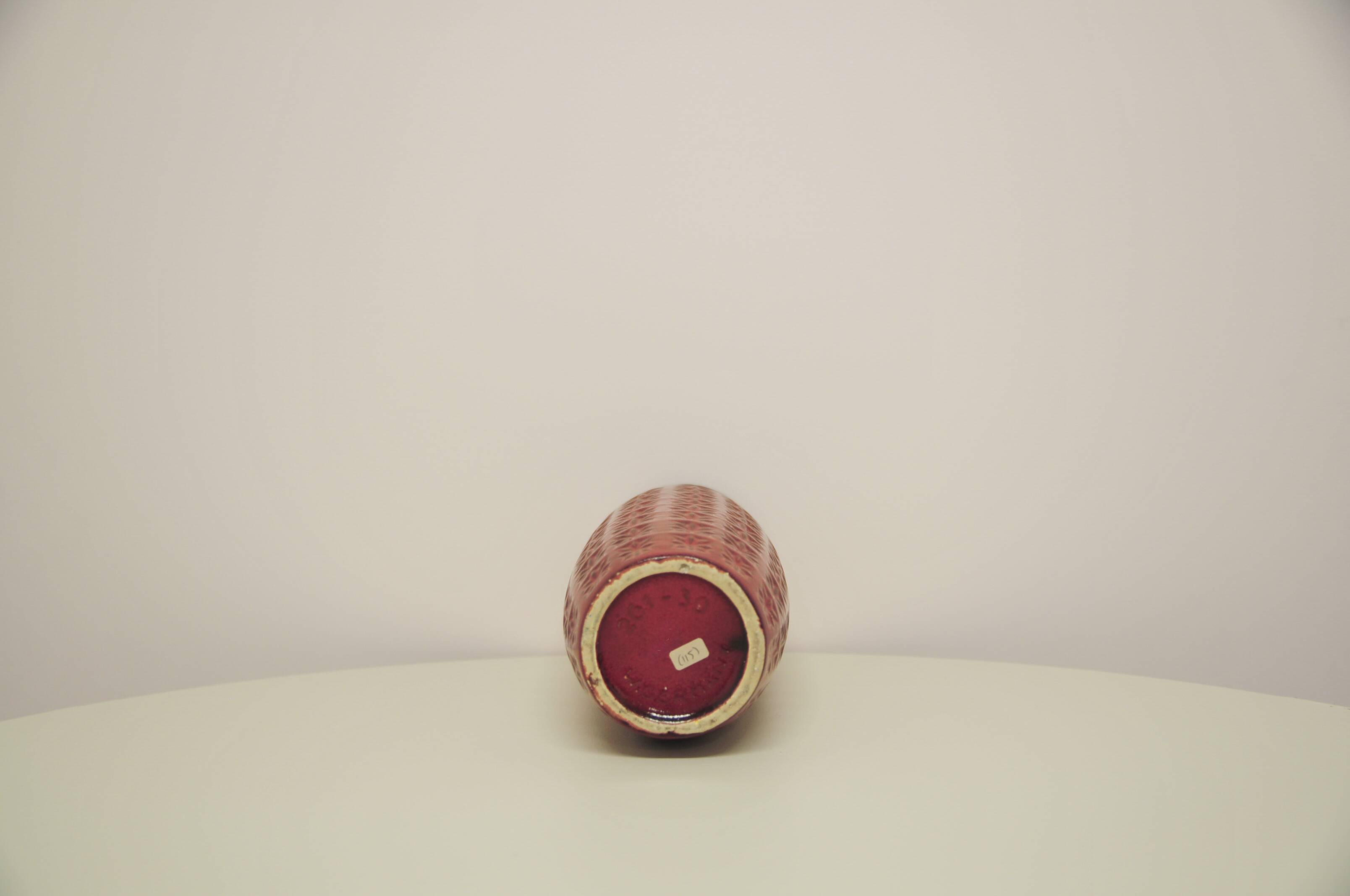 vintage red Prisma West Germany vase Scheurich