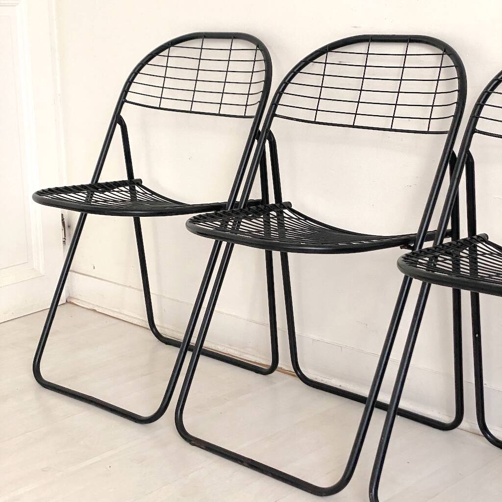 Set of 4 design chairs by Niels Gammelgaard for Ikea, vintage 1980s.