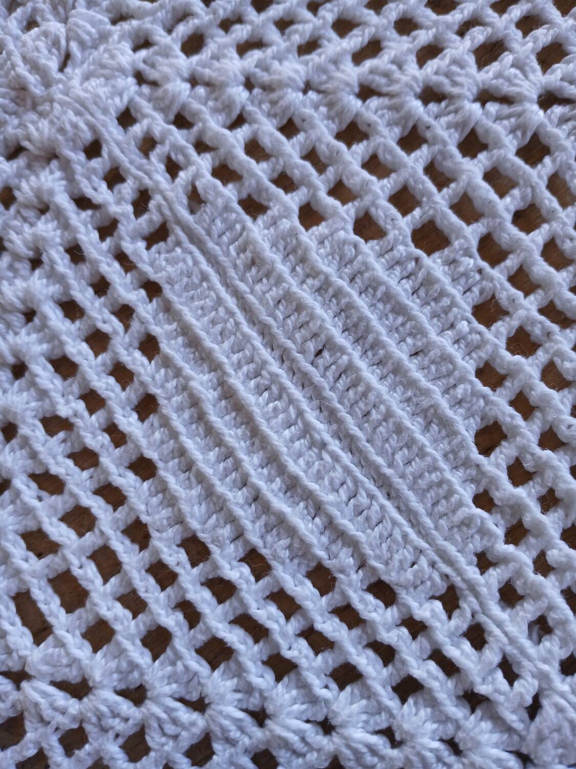Handmade crochet antique bedspread