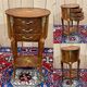 3-drawer side table in rosewood and oak, 1970s Louis XV style work