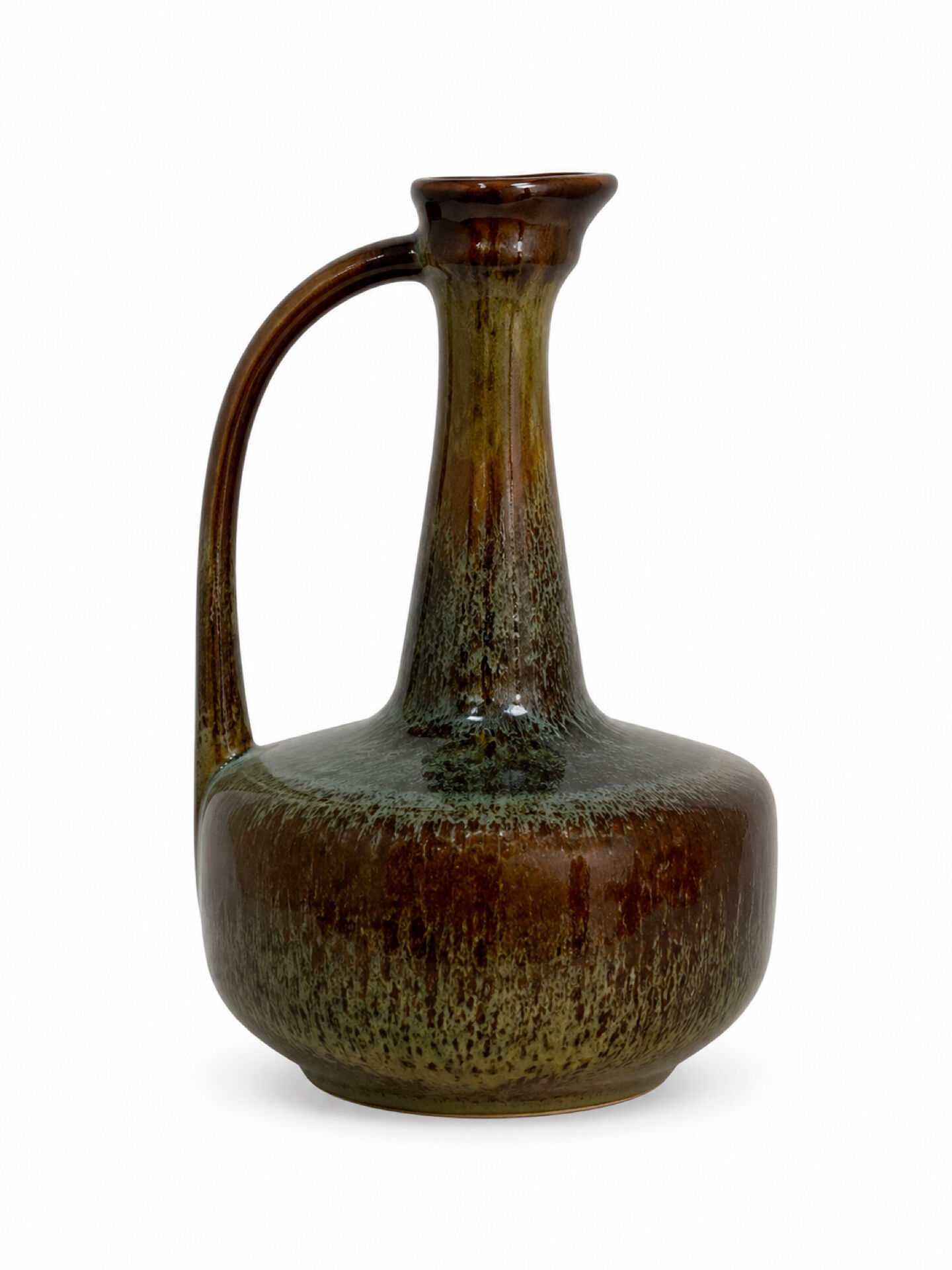 Vase soliflore en grès émaillé vintage, années 70
