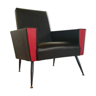 Leatherette armchair 50s 60s