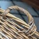 Old rattan and metal basket