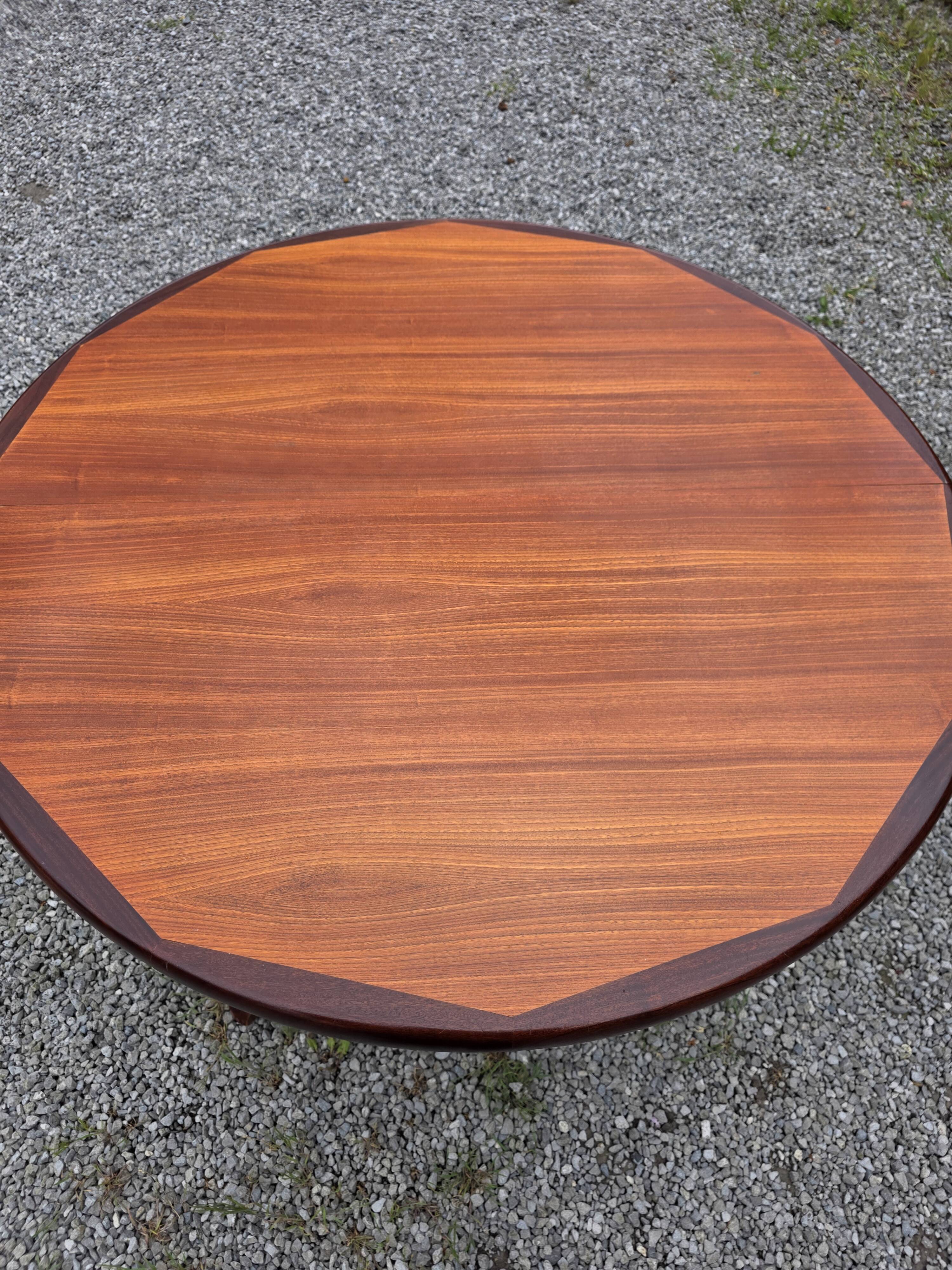 Baumann extendable teak table from the 1960s (2 extensions)