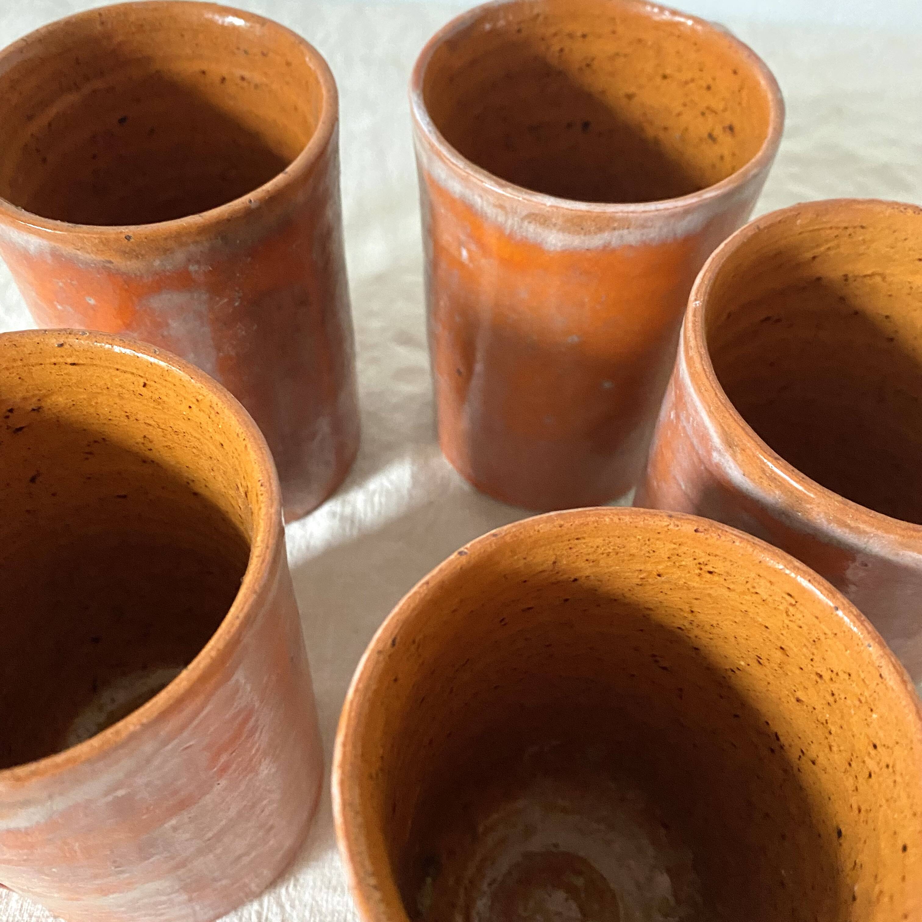 Glazed ceramic mugs