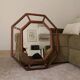 Vintage Italian mirror bamboo and rattan Riviera bohemian chic 1970s