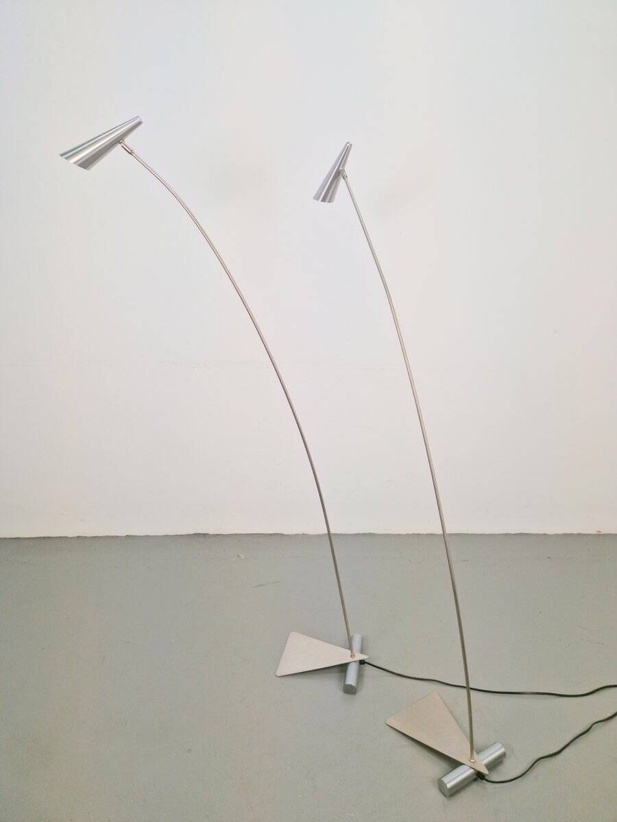 Postmodern Arch Metal Reading Floor Lamps from Hala Zeist, 1980s, Set of 2