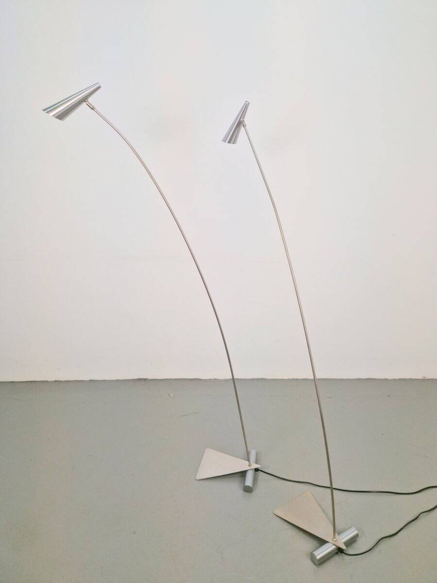 Postmodern Arch Metal Reading Floor Lamps from Hala Zeist, 1980s, Set of 2