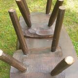 Four chairs and brutalist coffee table