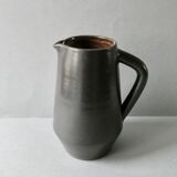 Glazed stoneware pitcher, signed Denise and Michel Pointu