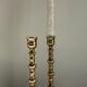 Pair of brass candle holders made in England