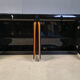 Vintage lacquer and burl wood credenza, 1980s