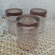 3 bubble glass water glasses