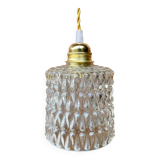Vintage structured glass globe pendant light drops
