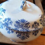 Antique soup tureen Alebacq & M. Bouchart – earthenware from Saint-Amand – decorated