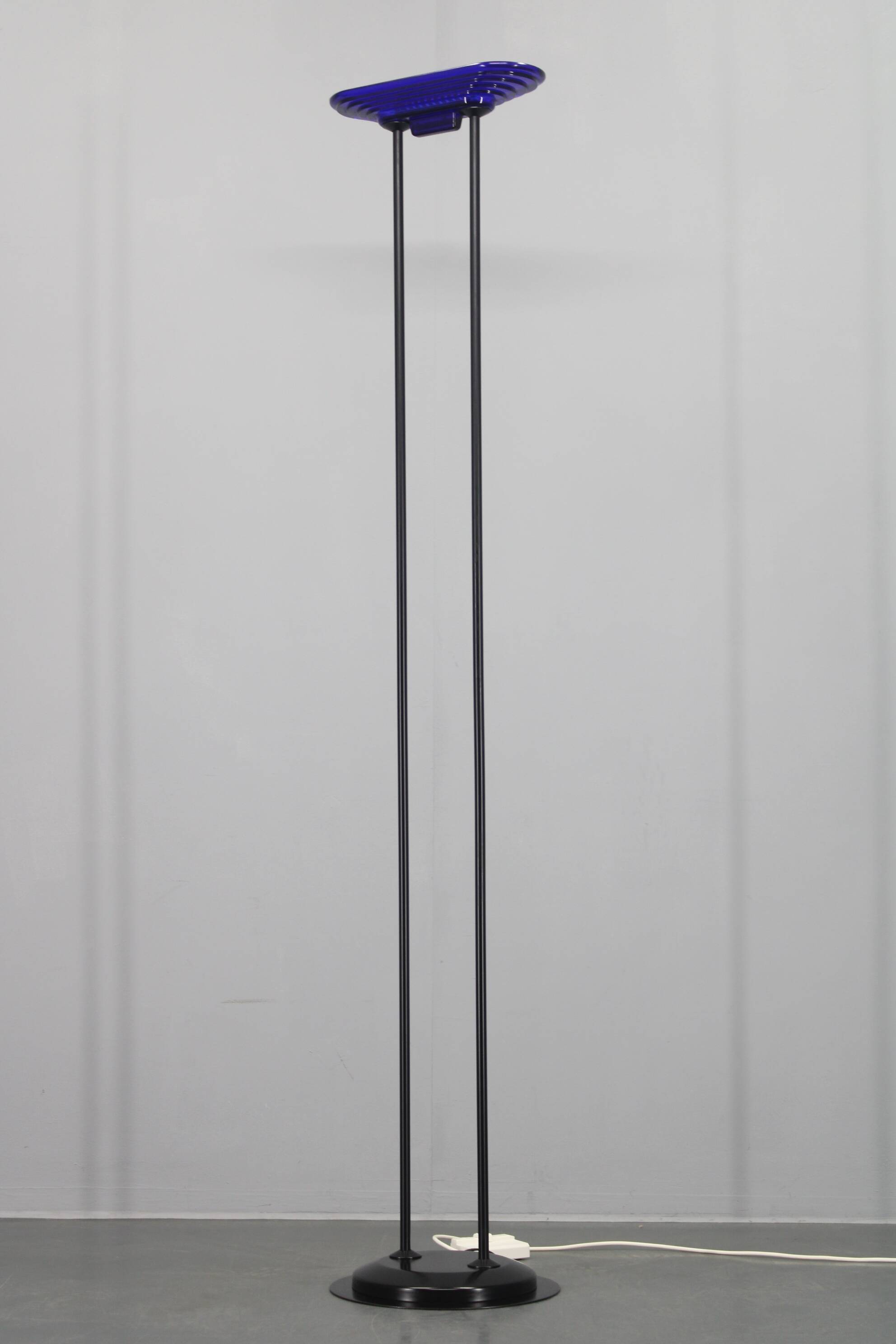 1970s Halogen Floor Lamp With Glass Shade , Europe