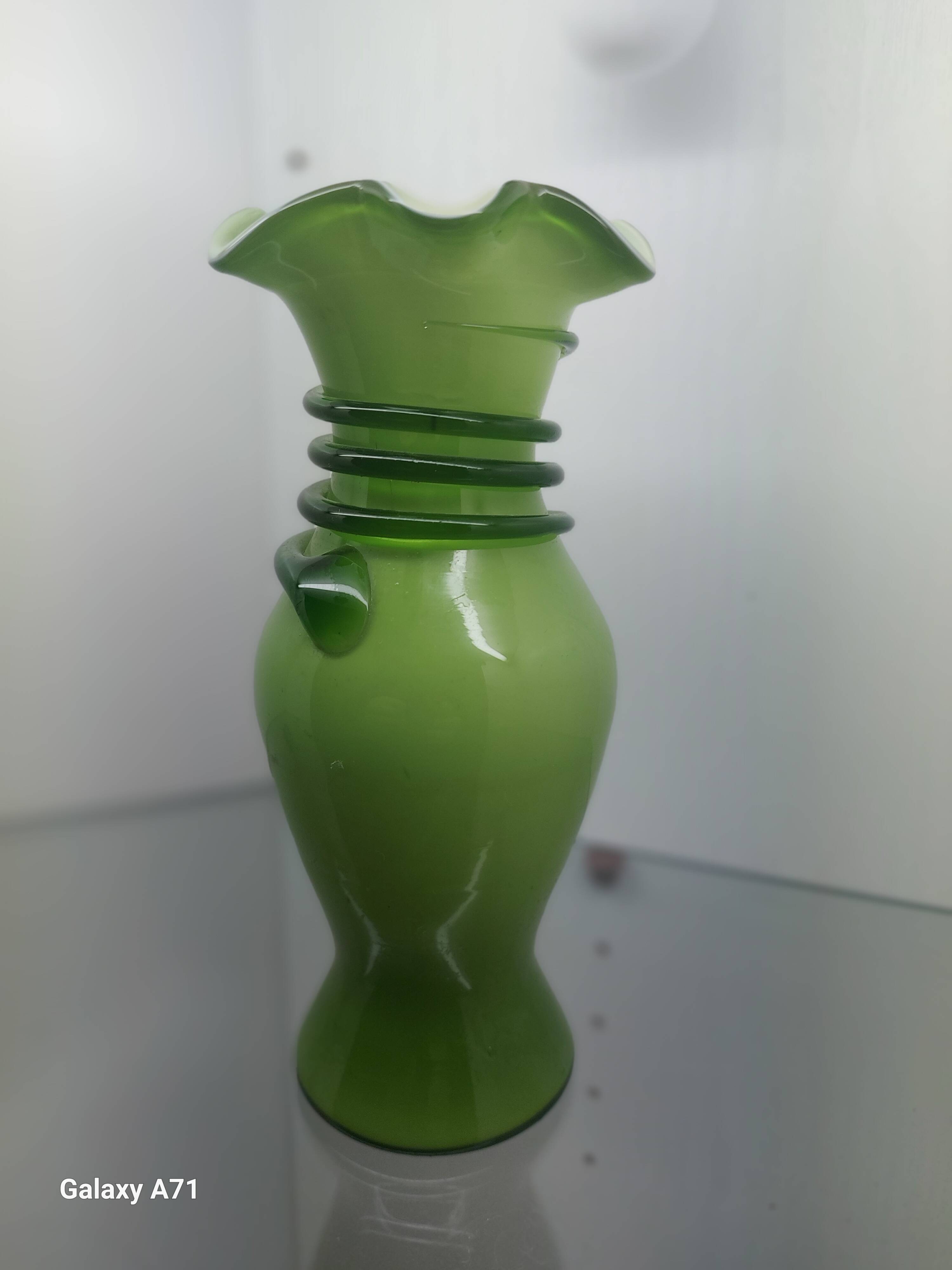 Vase verre soufflé style murano