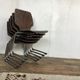 Series of 5 retro vintage stackable chairs flototto pagholz by adam stegner 1960 1970