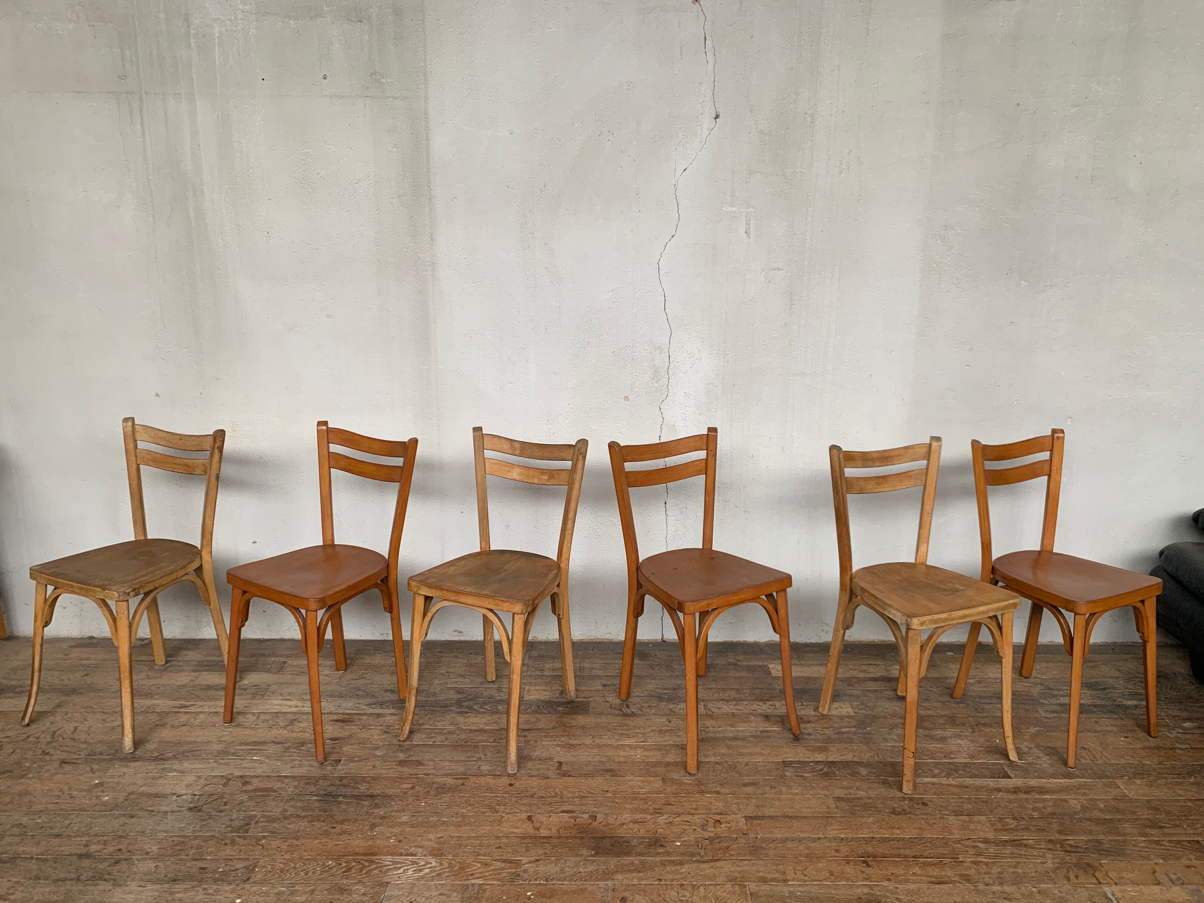 6 chaises bistrot baumann brasserie