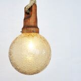 Vintage glass pendant light by Hustadt Leuchten, 1960s